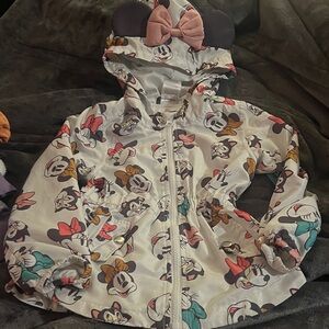 Disney Minnie Mouse Kids Jacket - White with Pink Accents